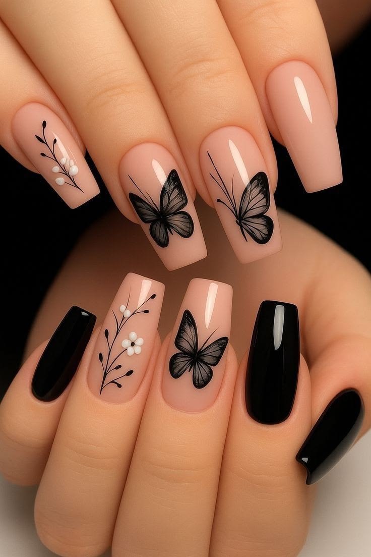 Butterfly Press on Nails