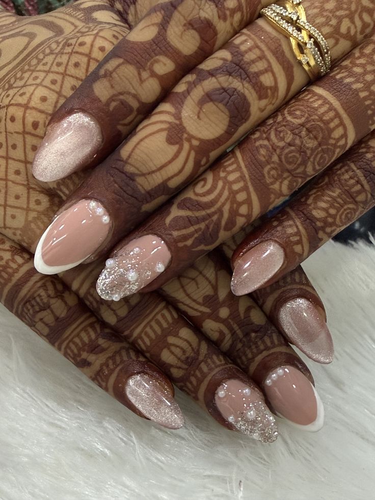 Nude Bridal Nails