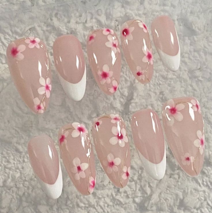 Floral Press on Nails